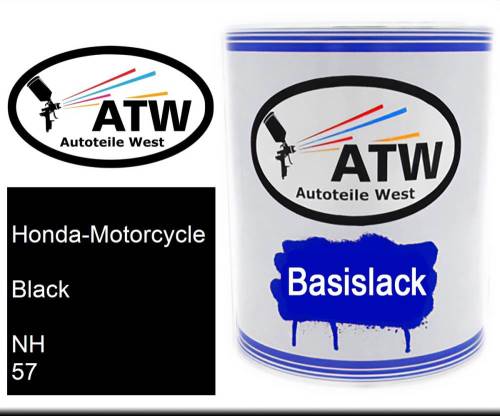 Honda-Motorcycle, Black, NH 57: 1L Lackdose, von ATW Autoteile West.